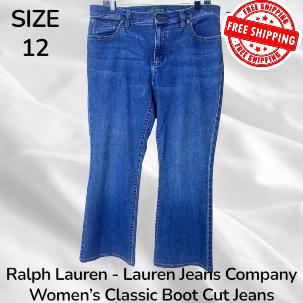 Lauren Jeans Co LRL Ralph Lauren Womens Size 12 Classic Boot Cut 34 In Waist EUC